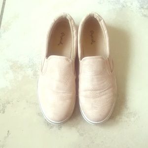 Blush Snakeskin Slip-On